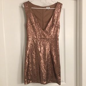 Bronze Sequin New Years Dress